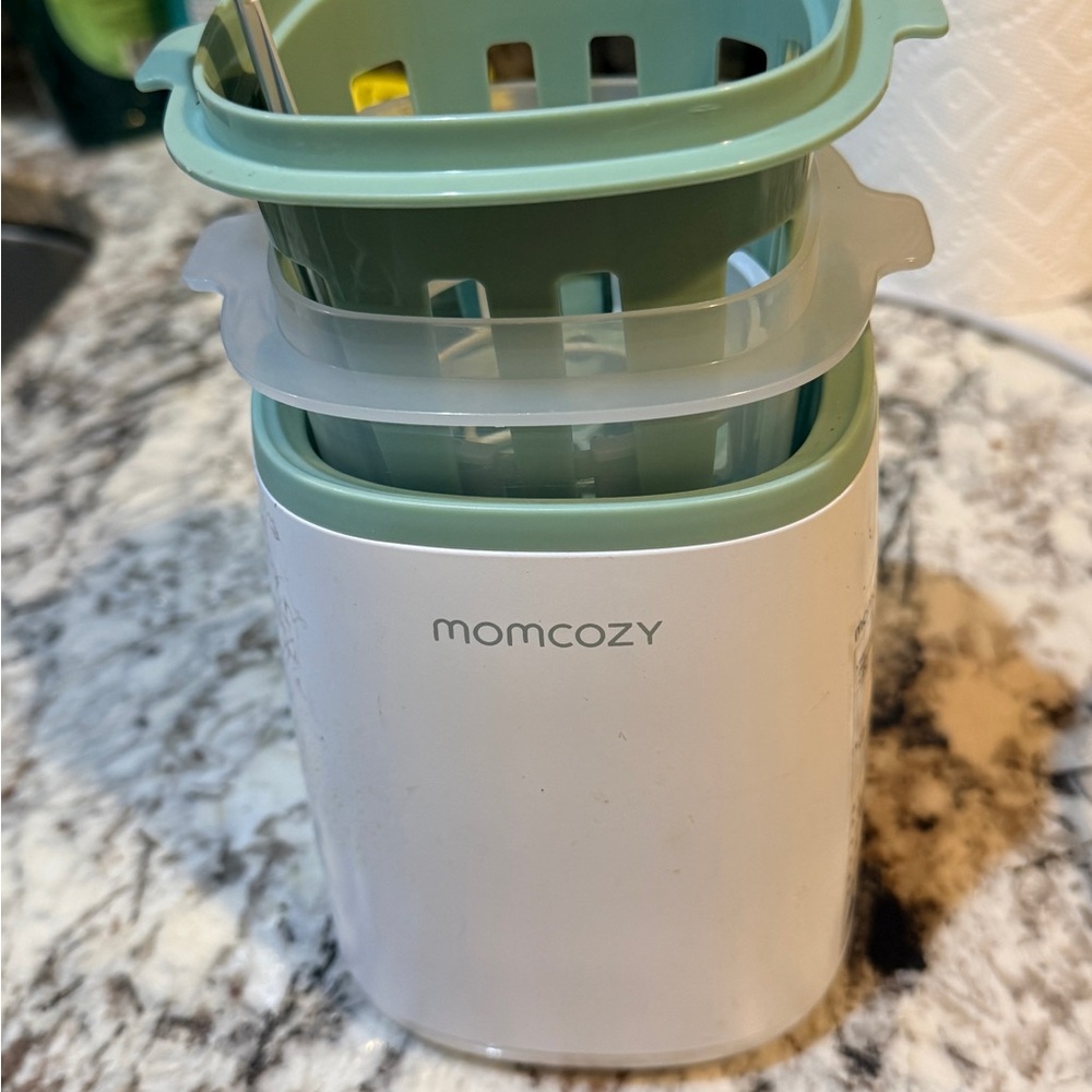 Momcozy White and Green Bottle Warmer